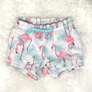 🛑 SOLD RUGGED BUTTS 18-24 Months Flamingo Print Retro Euro Swim Shorts Baby